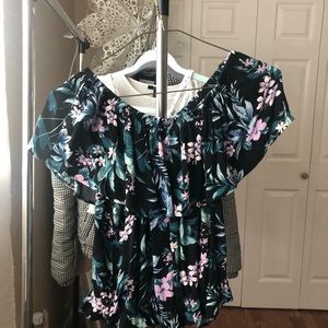 off the shoulder floral top